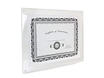 šۡ͢ʡ̤ѡIsaac Jacobs Wall Mountable Acrylic Picture Frame (Horizontal and Vertical) (8.5x11 Document Size for Certificates and Diplomas) [¹