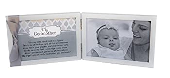 yÁzyAiEgpzMy Godmother%J}% You Are Loved Poem White Double Hinged 4 x 6 Photo Frame with Ribbon [sAi]