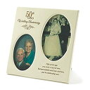 yÁzyAiEgpzDicksons 50th Wedding Anniversary Oval Double Picture Resin Stone Picture Frame [sAi]