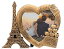 šۡ͢ʡ̤ѡJOICE GIFT Decorative Gold Heart Shape Love Photo Frame Paris Theme 4%֥륯% x 4%֥륯% [¹͢]