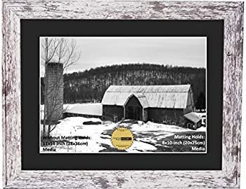 yÁzyAiEgpzCreativePF [810-11x14wbn] Eco-Barn Wood Finish Frame with Black Mat to Hold 8x10-inch Media%J}% Includes Easel with Installed Sawtooth