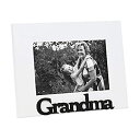 【中古】【輸入品 未使用】Isaac Jacobs White Wood Sentiments Grandma Picture Frame カンマ 4x6 inch カンマ Photo Gift for Grandmother カンマ Nana カンマ Family カンマ Displ