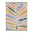 【中古】【輸入品・未使用】DesignOvation Sylvie Rainbow Palms Framed Canvas Wall Art by Kasey ...