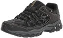 【中古】【輸入品・未使用】Skechers Men's AFTER BURN M.FITシューズ、ブラック/グレー/オレンジ、8 M US
