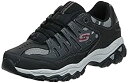 【中古】【輸入品・未使用】Skechers Men's AFTER?BURN?M.FIT Memory Foam Lace-Up Sneaker%カンマ% Charcoal/Black%カンマ% 11.5 4E US