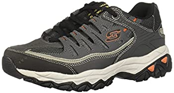 yÁzyAiEgpzSkechers Men's AFTER?BURN?M.FIT Memory Foam Lace-Up Sneaker%J}% Charcoal%J}% 10.5 4E US