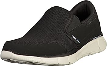 Skechers Equalizer Persistent Menロートップスニーカー、ブラック（ブラック/ホワイト）、8イギリス（42 EU）