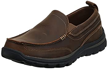 【中古】【輸入品 未使用】Skechers USA Men 039 s Relaxed Fit Memory Foam Superior Gains Slip-On カンマ 9 XW US カンマ Dark Brown