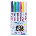 【未使用】【中古】サクラクレパス 水性ペン フォトペンデコキュート 6色セット ZHK-S6