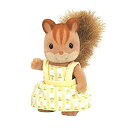 【中古-非常に良い】シルバニアファミリー 人形 くるみリスファミリー くるみリスの女の子 リ-34