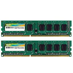 【中古】シリコンパワー デスクトップPC用 メモリ DDR3 1333 PC3-10600 8GB x 2枚 (16GB) 240Pin 1.5V CL9 SP016GBLTU133N22