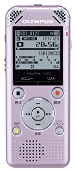 【中古-非常に良い】OLYMPUS ICレコーダー VoiceTrek 2GB MP3/WMA ステレオ録音 microSD対応 PNK ピンク V-801