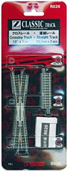 【未使用】【中古】ロクハン Zゲージ R020 クロスレール 13°1本入り (53.6mm補助レール2本付)