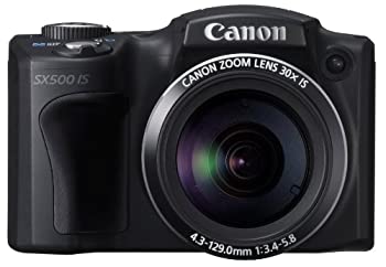 【中古】Canon デジタルカメラ PowerShot SX500IS 約1600万画素 光学30倍ズーム ブラック PSSX500IS