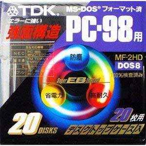 【中古】TDK 3.5型強面構造フロッピーディスク FD 20枚MF-2HD-PCX20PN【メーカー名】【メーカー型番】【ブランド名】TDK フロッピーディスク 【商品説明】TDK 3.5型強面構造フロッピーディスク FD 20枚MF-2HD-PCX20PNTDKの3.5型フロッピーディスクPC98（DOS8）フォーマット済み20枚パックスーパーEBバインダによる強面構造により、高い耐久性を実現20枚まとめて保存できる、プラスチックケース入り2151846051こちらは国内使用されていた商品を海外販売用に買取したものです。 付属品については商品タイトルに付属品についての記載がない場合がありますので、 ご不明な場合はメッセージにてお問い合わせください。 また、画像はイメージ写真ですので画像の通りではないことがございます。ビデオデッキ、各プレーヤーなど在庫品によってリモコンが付属してない場合がございます。限定版の付属品、ダウンロードコードなど付属なしとお考え下さい。中古品の場合、基本的に説明書・外箱・ドライバーインストール用のCD-ROMはついておりません。当店販売の中古品につきまして、初期不良に限り商品到着から7日間は返品を 受付けております。中古品につきましては、お客様都合のご返品はお受けしておりませんのでご了承下さい。ご注文からお届けまでご注文⇒ご注文は24時間受け付けております。当店販売の中古品のお届けは国内倉庫からの発送の場合は3営業日〜10営業日前後とお考え下さい。 海外倉庫からの発送の場合は、一旦国内委託倉庫へ国際便にて配送の後、お客様へお送り致しますので、お届けまで3週間ほどお時間を頂戴致します。※併売品の為、在庫切れの場合はご連絡させて頂きます。※離島、北海道、九州、沖縄は遅れる場合がございます。予めご了承下さい。※ご注文後、当店より確認のメールをする場合がございます。ご返信が無い場合キャンセルとなりますので予めご了承くださいませ。