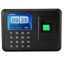 yÁzyAiEgpzTekitR A6 Fingerprint Time Attendance Biometric Time Attendance Clock Employee Payroll Recorder(2.4 Tftsupport U Disk to Download Data+