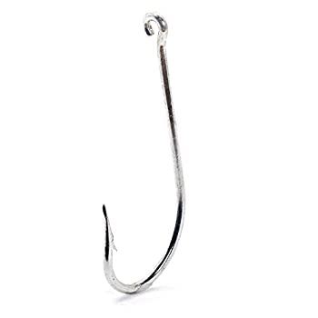 šۡ͢ʡ̤ѡ(Size 8/0) - Mustad 34091D Classic O'Shaughnessy Forged Open Soft Ring Duratin Hook (100-Pack)