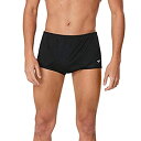 【中古】【輸入品・未使用】Speedo メンズ ポリメッシュスクエアレッグトレーニングスーツ 30 ブラック(4)