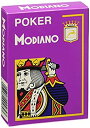 【中古】【輸入品 未使用】 Modiano Modiano Italian Poker Game Playing Cards Purple Poker Large 4 Index Single Card Deck 100 Plastic Made in Italy 484 並行輸入