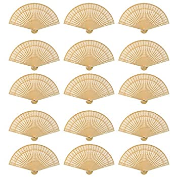 yÁzyAiEgpzOutop Sandalwood Fan (Set of 48 pcs) - Baby Shower Gifts & Wedding Favors by Outop [sAi]