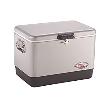 yÁzyAiEgpzColeman Steel-Belted Portable Cooler%J}% 54 Quart%J}% Silver 141msAn