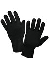 【中古】【輸入品・未使用】(Large%カンマ% Black) - Black Military Wool Glove Liners
