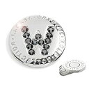 yÁzyAiEgpz(Initial W) - Elixir Golf Crystal Golf Ball Marker Hat Clip%J}% Initial A