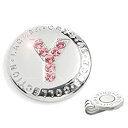 【中古】【輸入品・未使用】Elixir ゴルフクリスタルゴルフボールマーカー 帽子クリップ付き イニシャル Y(4)