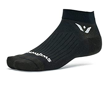 【中古】【輸入品・未使用】Swiftwick- Aspire ONE ランニング&サイクリングソックス メンズ&レディース | しっかりした圧縮フィットアンクルソックス | ブラック XL