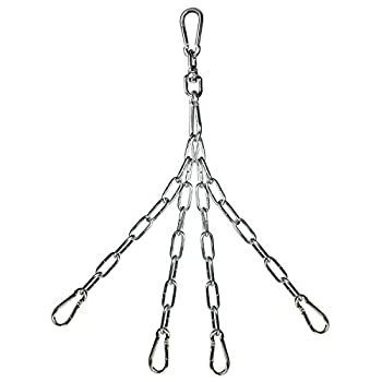 【中古】【輸入品 未使用】(2- Argent_Boxing Chain only) - Yes4All Heavy Duty Boxing Chain and Swivel and (your choice) Wood Beam Heavy Bag Hanger