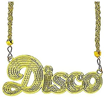 yÁzyAiEgpz[Amscan]Amscan Disco Fever 70's Party Necklace with Disco Medallion %J}% Gold%J}% 6.25 x 6 840580 [sAi]