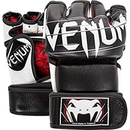 【中古】【輸入品・未使用】VENUM MMAファイトグローブ Undisputed（アンディスピューテッド） （黒） (L/XL)