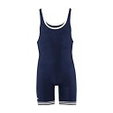 yÁzyAiEgpz(Large%J}% Navy/White) - Matman 83 Adult Nylon Wrestling Singlet