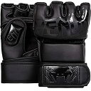 【中古】【輸入品・未使用】VENUM MMAファイトグローブ Undisputed(アンディスピューテッド) (マットブラック) (L/XL)