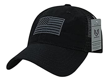 yÁzyAiEgpzRapid Dominance A05-TSA-BLK Relaxed Trucker USA Tonal Flag Cap44; Black