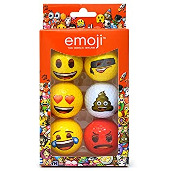 šۡ͢ʡ̤ѡEmoji Official Novelty Fun Golf Balls - 6 Pack