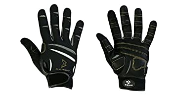 (Large) - Bionic The Official Glove of Marshawn Lynch Gloves Beast Mode Women's Full Finger Fitness/Lifting Gloves w/Natural Fit Techno