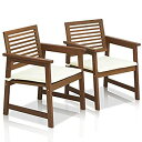 yÁzyAiEgpzFurinno Tioman Hardwood Armchair in Teak Oil with White Cushion (Set of 2) 141msAn