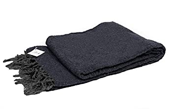 【中古】【輸入品 未使用】ハンドメイドソリッドカラーヨガブランケット - Thick Mexican BlanketまたはThrow - Made forヨガ。