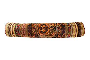 【中古】【輸入品 未使用】Handmade Fabric Gold-Brown Yoga Mat Flower Bag ccessory Carrier Gym Tribal Art Thai Craft