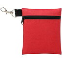 yÁzyAiEgpz(Red) - Golf Tee Pouch%J}% BuyAgain 14cm X 17cm Professional Zipper Golf Tee / Ball Pouch Bag With Metal Lobster Claw Clip.