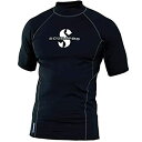 yÁzyAiEgpz(Small%J}% Black) - ScubaPro Men's UPF 80 T-Flex Short Sleeve Rash Guard