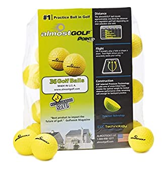 yÁzyAiEgpz(36 Pack Yellow with 5 Tees) - Best practise golf balls on the planet. Perfect for golf training. Solid contact for great feedback. Lim