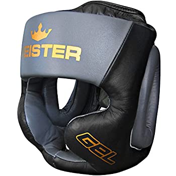 šۡ͢ʡ̤ѡ(XX-Large%% Black / Charcoal) - Meister Gel Full-Face Training Head Guard for MMA%% Boxing & Muay Thai