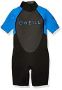 yÁzyAiEgpzO'Neill Youth Reactor-2 2mm Back Zip Short Sleeve Spring Wetsuit%J}% Black/Ocean%J}% 4