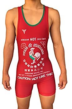 【中古】【輸入品 未使用】Awesome Sauce Sriracha Wrestling Singlet Youths andメンズ大人用サイズ レッド