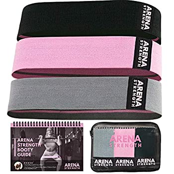 【中古】【輸入品・未使用】Arena Strength ファブリック ブーティバンド - 脚とお尻用ファブリックエクササイズバンド | ファブリックレジスタンスバンド | 3個セット ワー