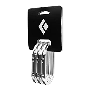 【中古】【輸入品・未使用】Black Diamond Equipment 楕円形キーロックカラビナ 光沢仕上げ 3個パック