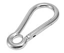 【中古】【輸入品・未使用】20個 ステンレススチール 316 スプリングフック アイレットカラビナ付き 3/16インチ (5mm) マリングレード