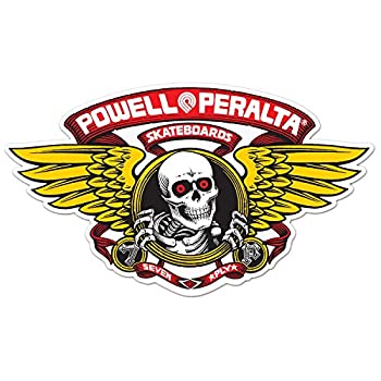 【中古】【輸入品・未使用】Powell-Peralta スケートボード用ステッカー 翼状リッパー ダイカット レッド 5インチ
